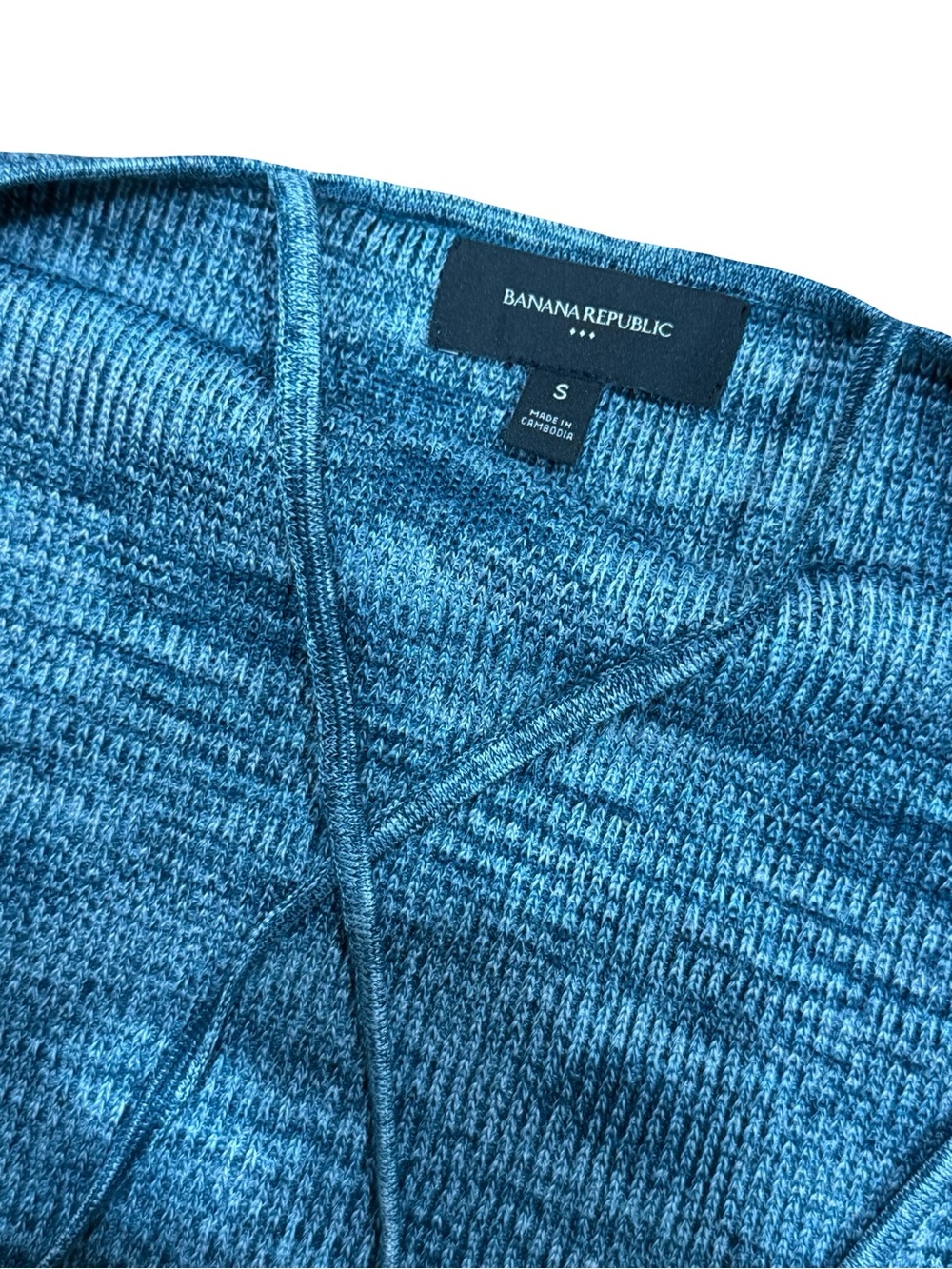 ✨ Banana Republic Sea Teal Space Dye Midi Sweater Dress Strappy Back Tank Size S - Picture 8 of 14